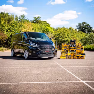 Win This Ford Transit MS-RT + Dewalt Tool Bundle + £1,000 Cash!