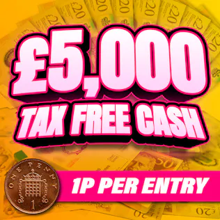 Win £5,000 Tax Free Cash For 1p!
