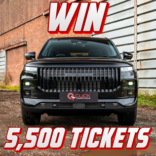 Win 5,500 Tickets into the Brand New 2026 Jaecoo 7 Black Luxury + £1,000 Cash Competition!