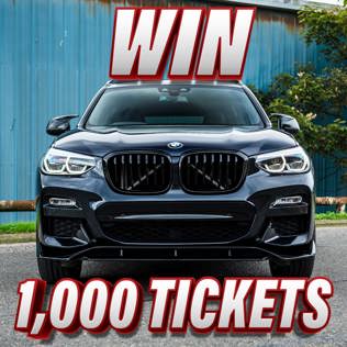 Win 1,000 Tickets into the BMW X3 X-Drive 30D M-Sport + £5,000 Cash Competition!