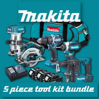 Win This Makita 5 Piece 18V Brushless Tool Kit!
