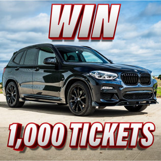 Win 1,000 Tickets into the BMW X3 X-Drive 30D M-Sport + £5,000 Cash Competition!