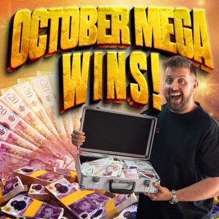 October Mega Wins Instant Win + £2,500 END PRIZE!