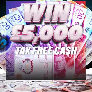 Win £5,000 Tax Free Cash For 1p!
