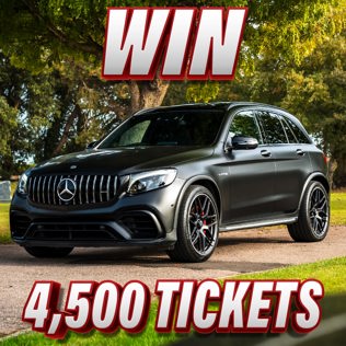 Win 4,500 Tickets into the Mercedes AMG GLC63 S + £1,000 Cash Competition!