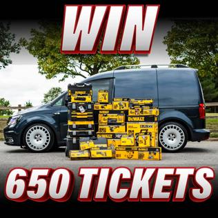 Win 650 Tickets into the VW Caddy + Dewalt Tools Competition!
